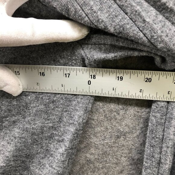 Loft Pleated Balloon Sleeve Sweater Womens S Gray Crewneck Wool Blend - Picture 7 of 8